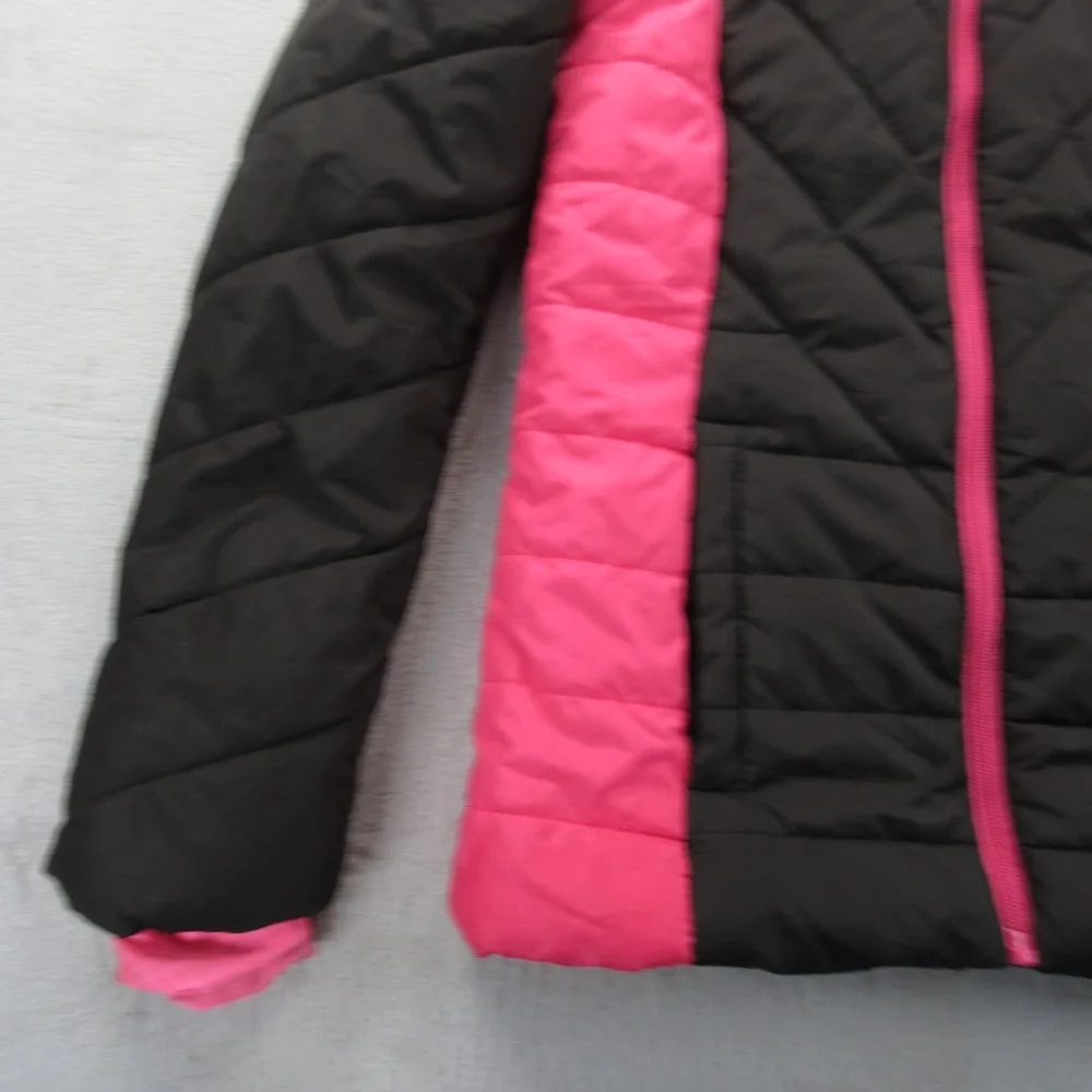 Roebuck & Co Jacket Youth Medium 10/12 Pink Colorblock Full Zip Insulated Winter